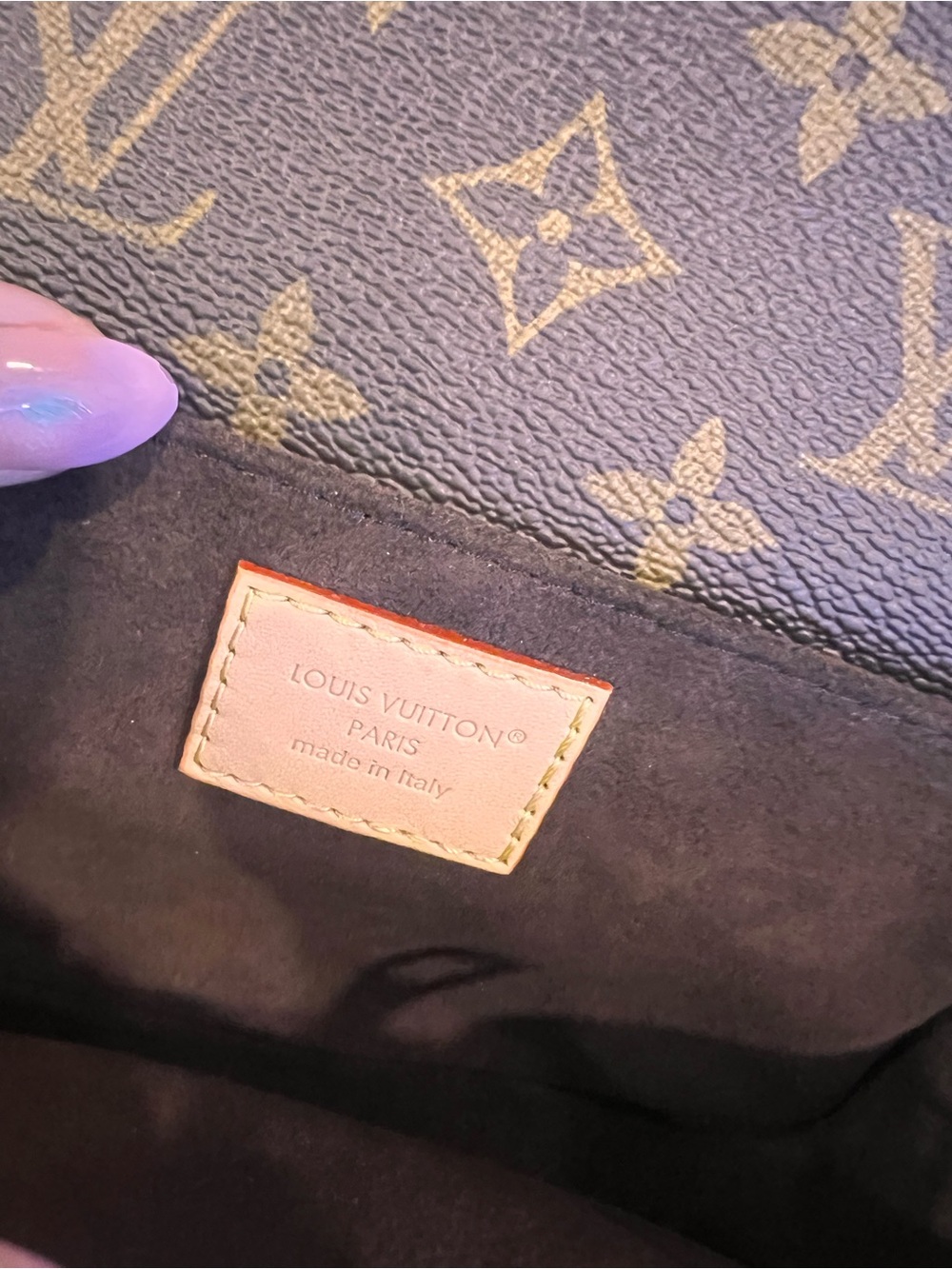 Louis Vuitton Brown Monogram Canvas Crossbody with Gold Chain - Picture 5 of 16